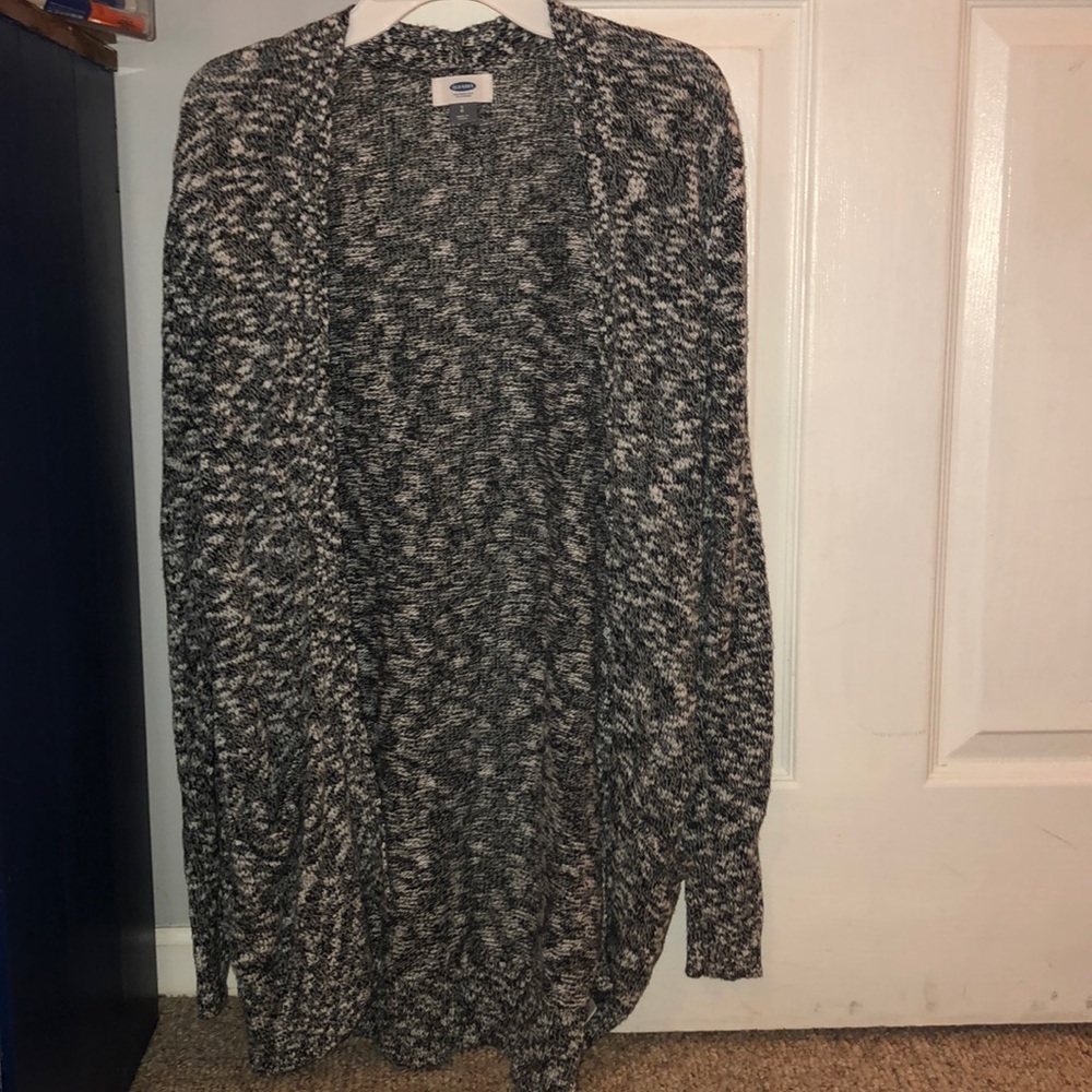 Black and White Long Cardigan